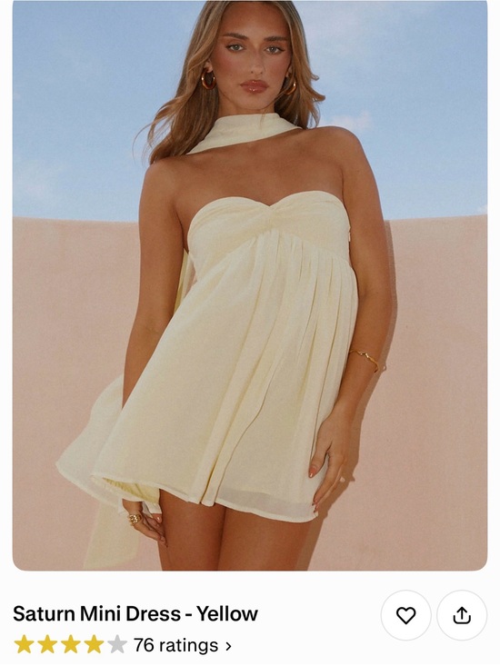 Peppermayo Dresses & Skirts - Peppermayo Cream Strapless Mini Dress with Scarf Detail